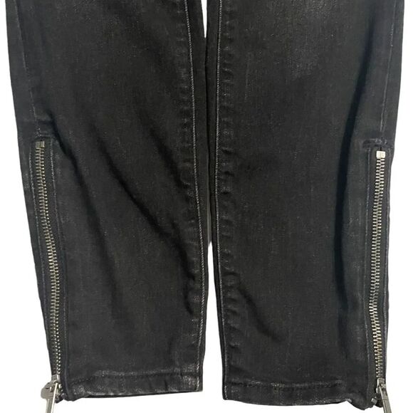 Athleta Sculptek Ultra Skinny Jeans, Size 4P. Grey Carbon Wash, near black. Zip - Picture 4 of 16